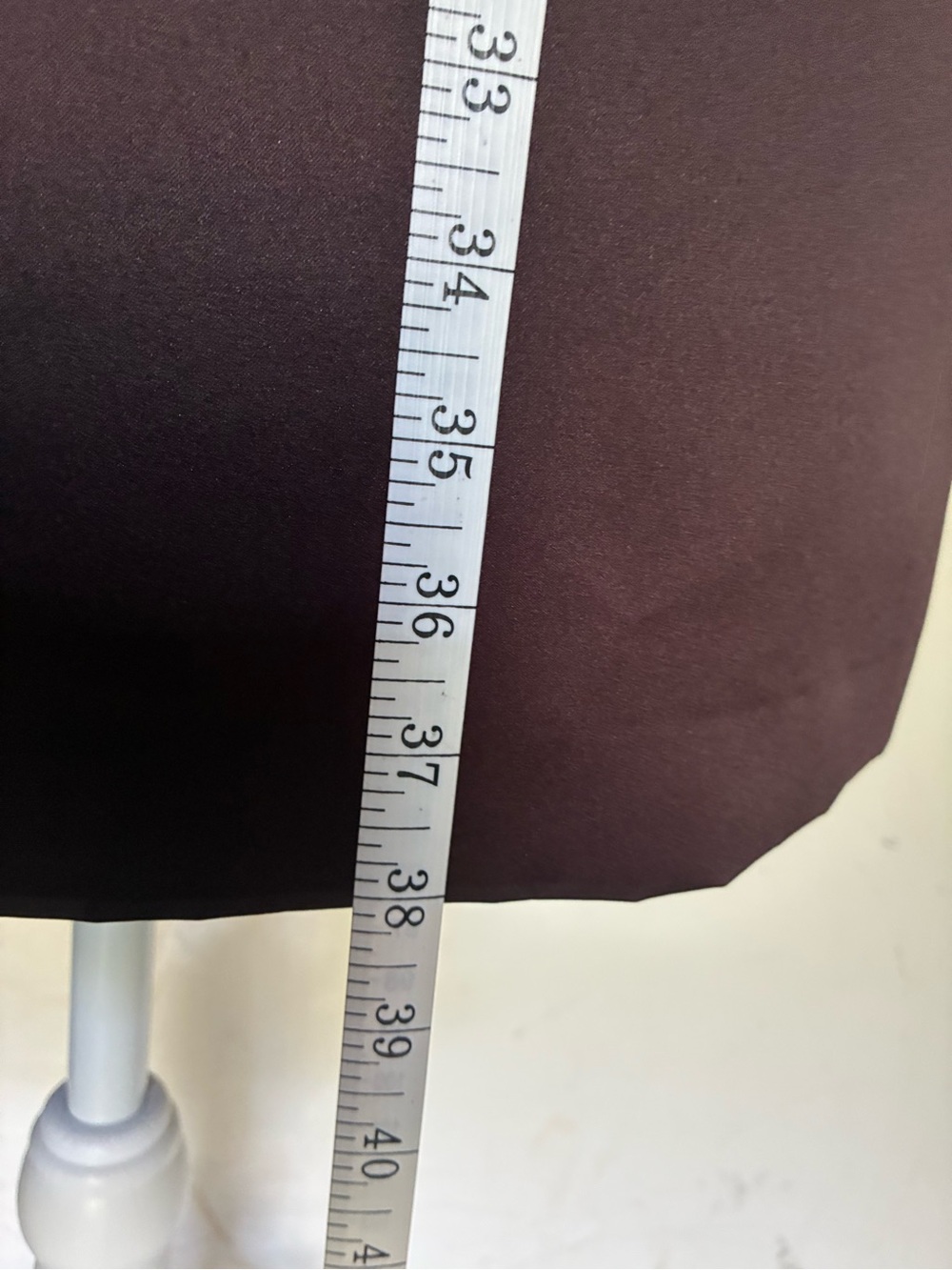 David’s Bridal Chocolate Brown Satin High Neck Rushed Waist Cocktail Dress sz 6 - Picture 4 of 5